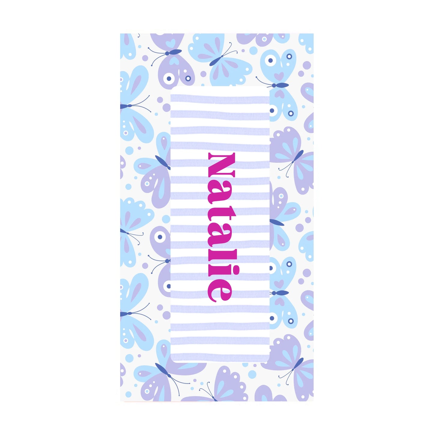 Butterfly Striped Name Towel