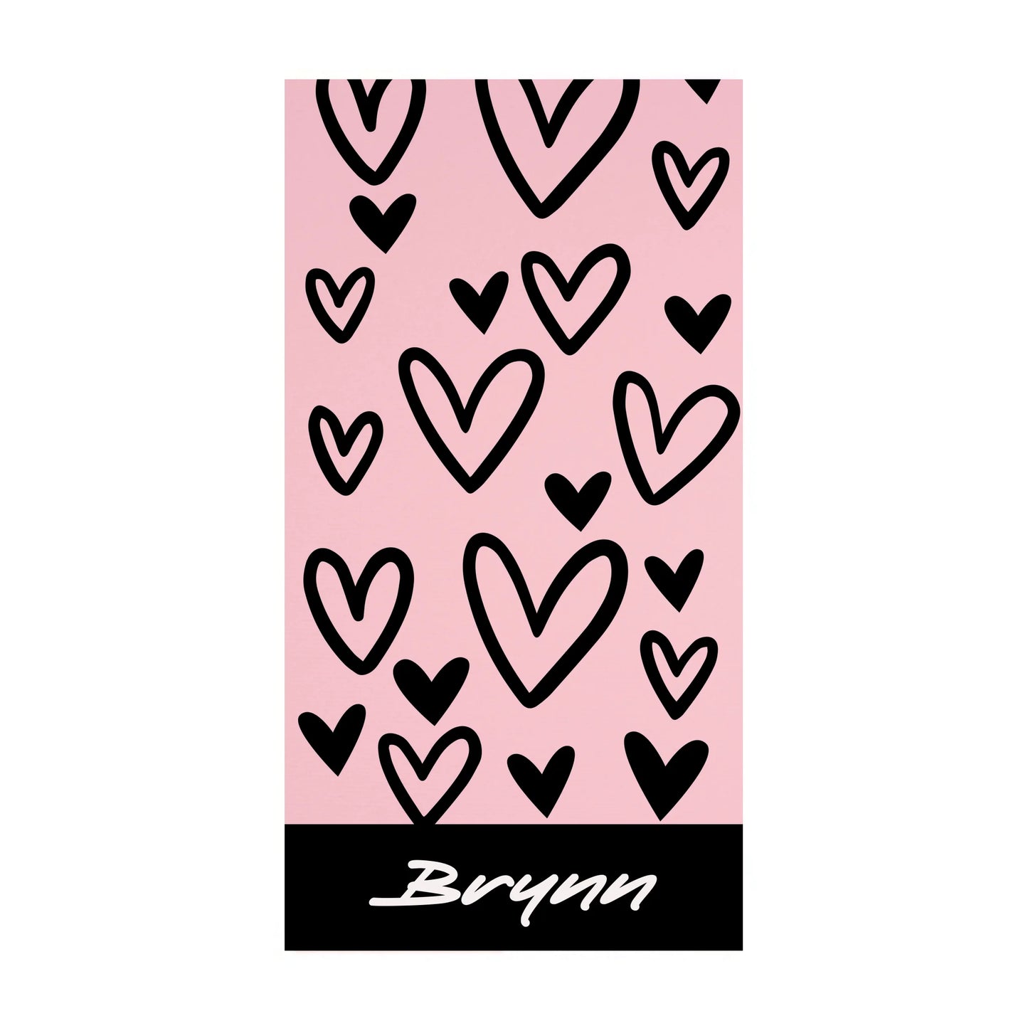 Fluttering Hearts Name Towel