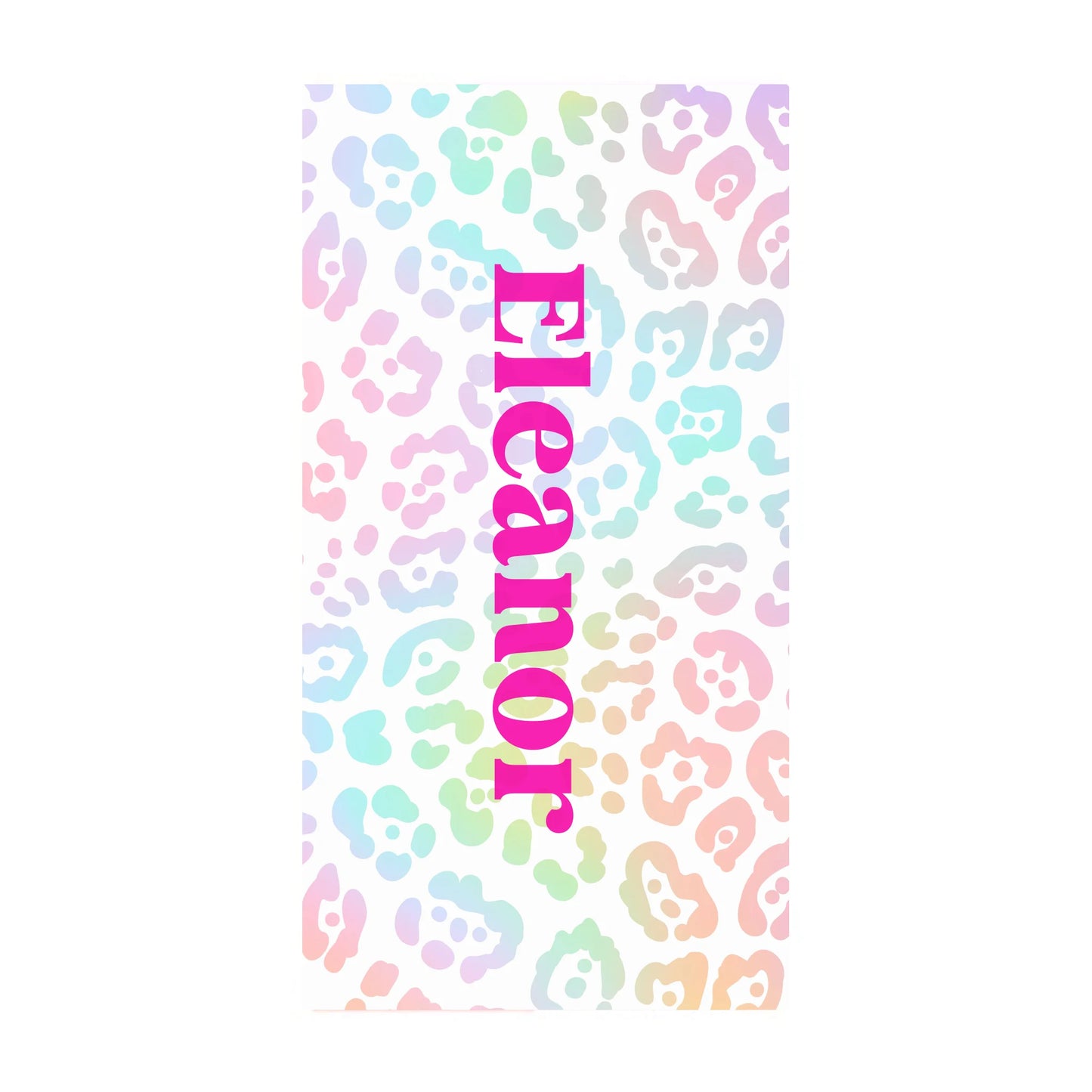 Rainbow Leopard Name Towel