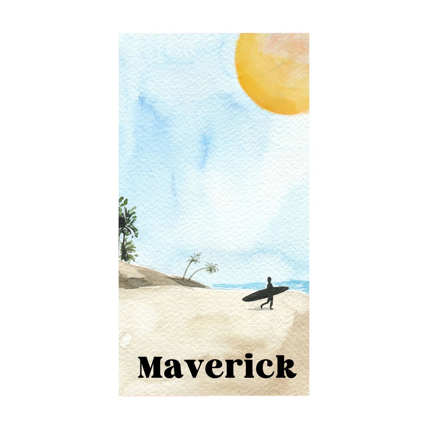 Endless Summer Watercolor Name Towel