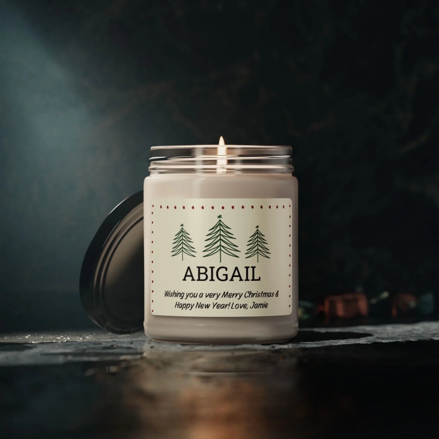Holiday Message Scented Soy Candle - Lifestyle Mood