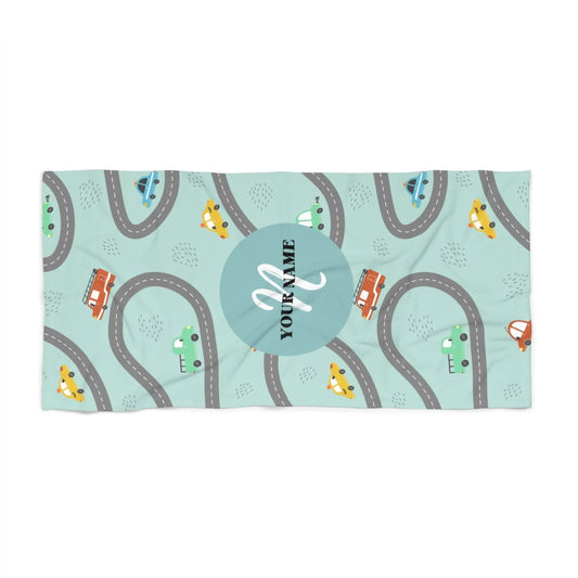 Go Cars Go! Name Towel 60x03 Premium Seamless Texture
