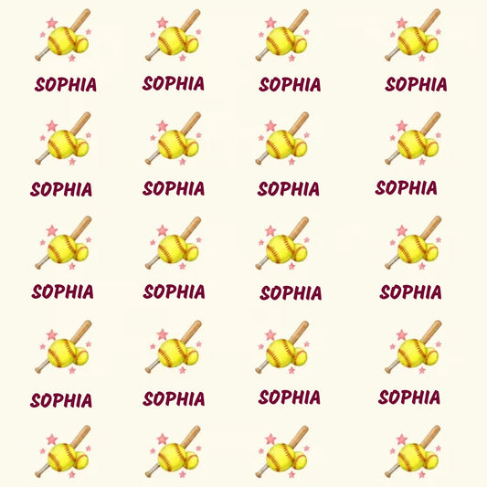 Personalized Softball Name Wrapping Paper