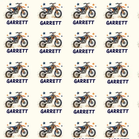 Personalized Dirt Bike Name Wrapping Paper