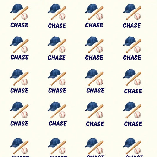 Personalized Baseball Name Wrapping Paper
