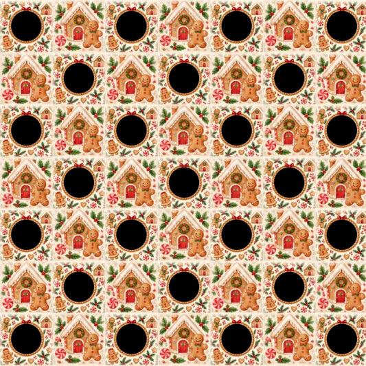 Personalized Holiday Gingerbread Photo Wrapping Paper