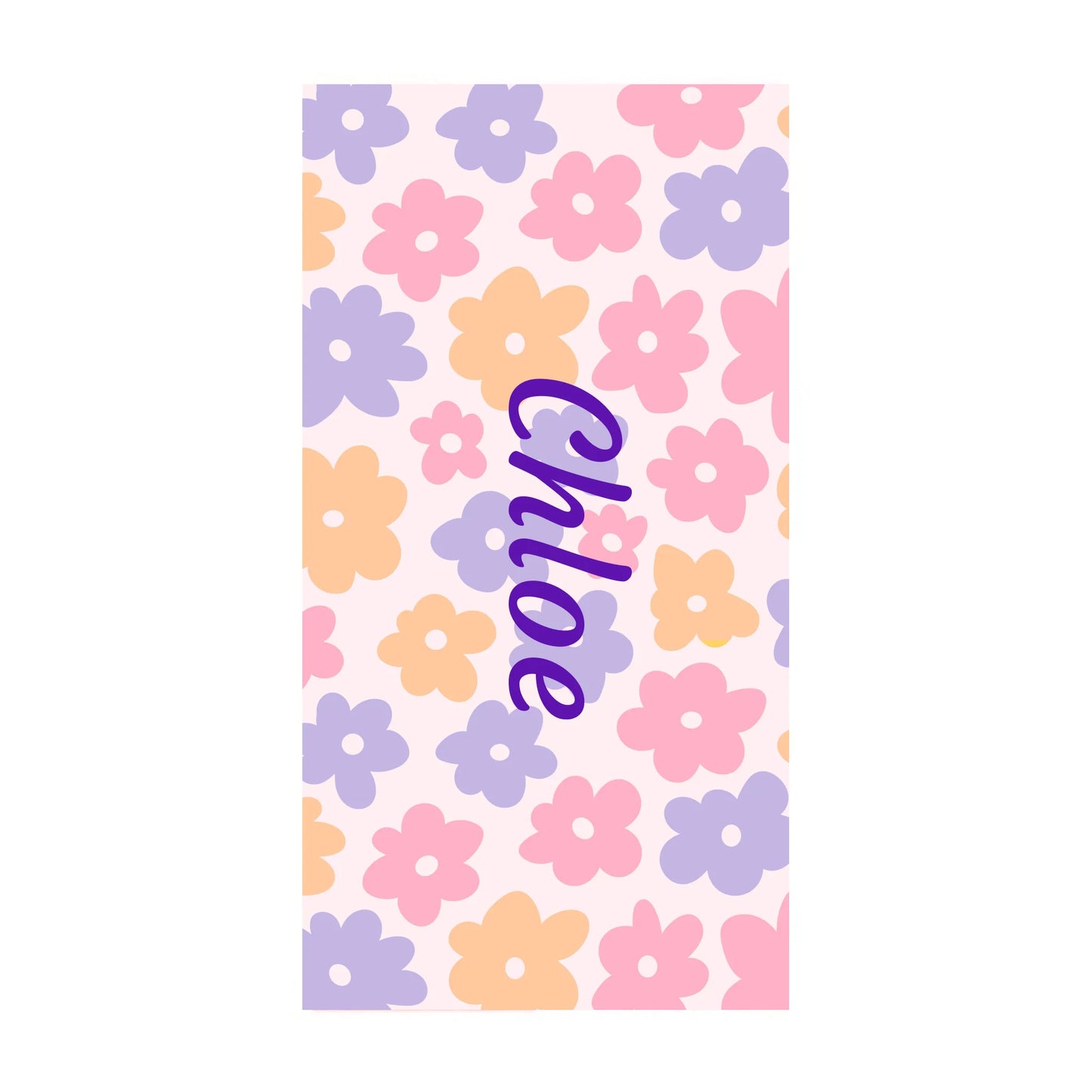 Retro Daisy Flower Name Towel