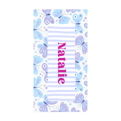 Butterfly Striped Name Towel