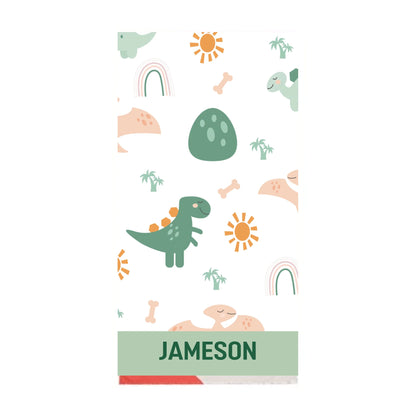 Dinosaur Parade Name Towel