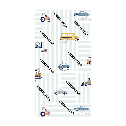 Beep Beep Cars Name Towel