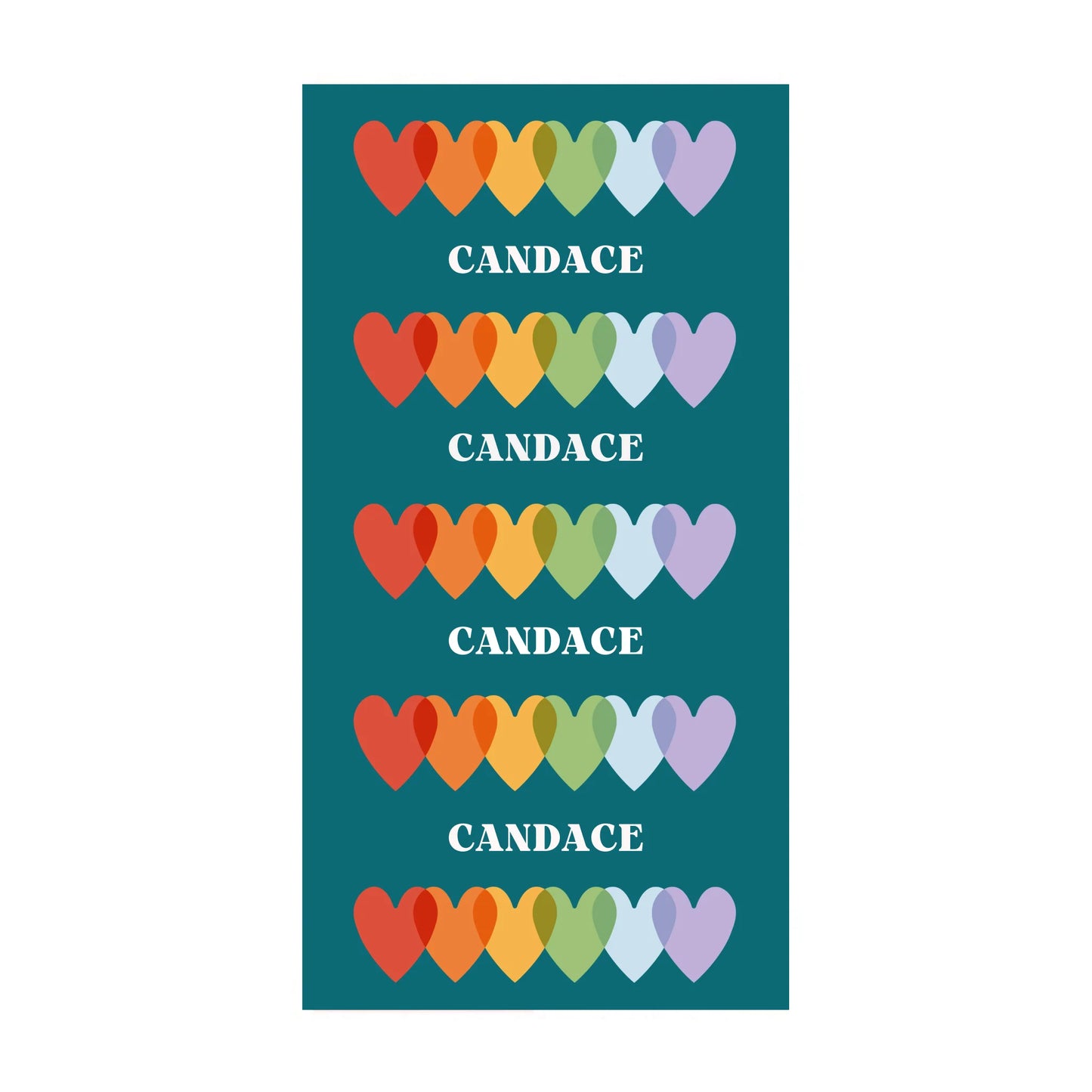 Heart to Heart Name Towel