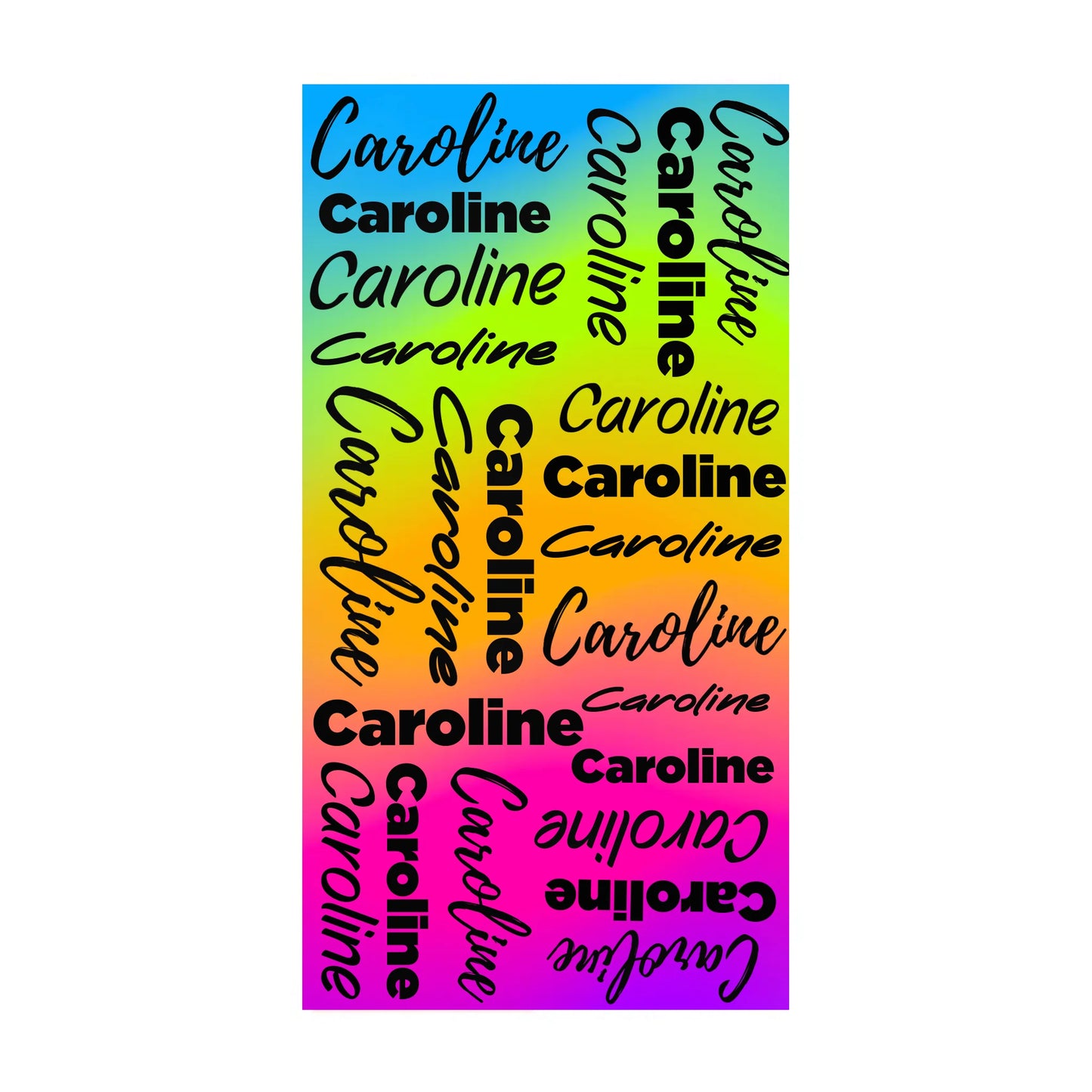 Repeating Name Print Towel
