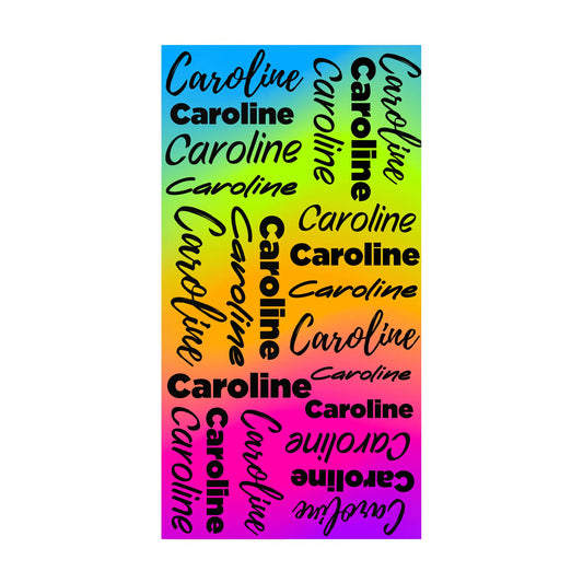 Repeating Name Print Towel