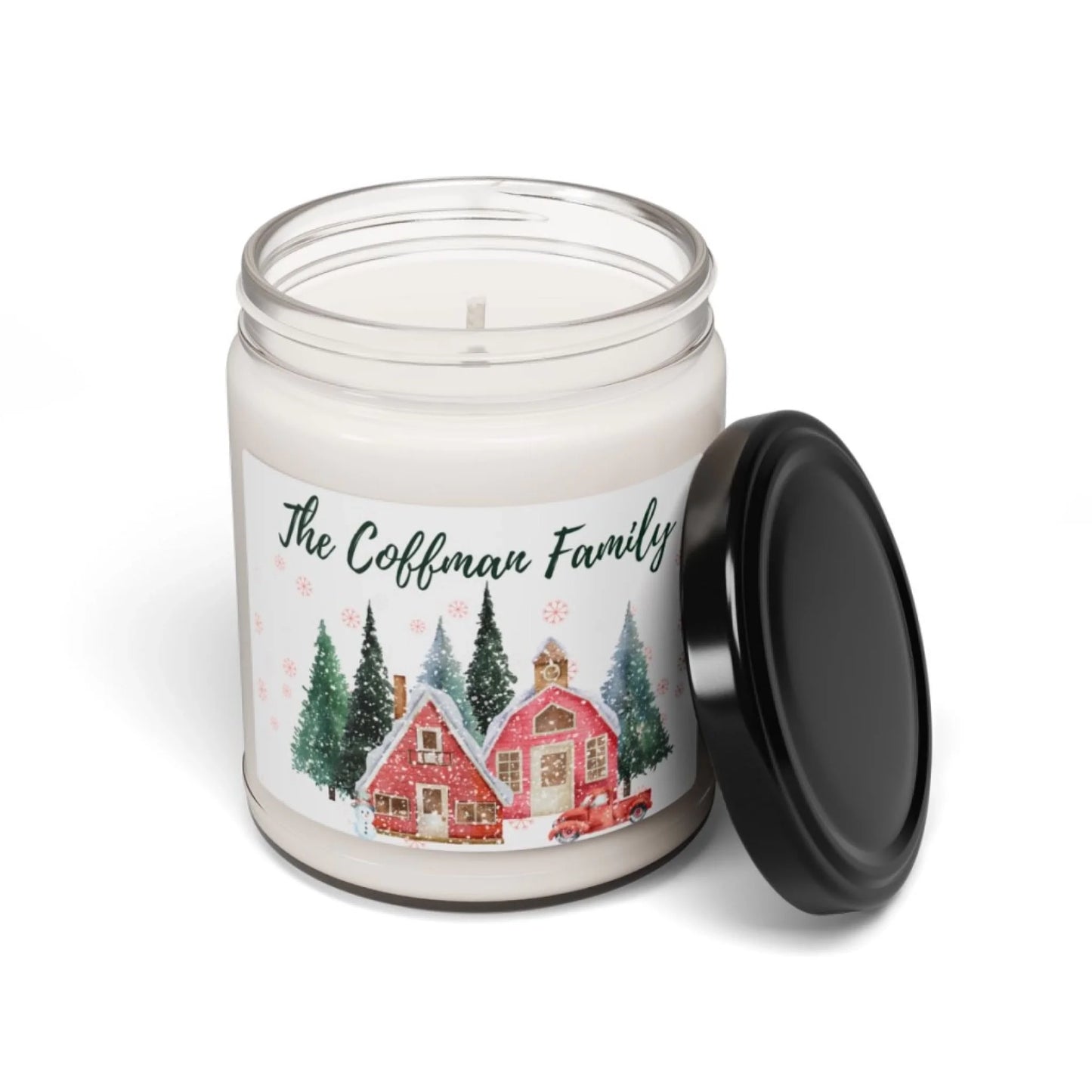 Home for the Holidays Candle - Seamless Personalized Lid On