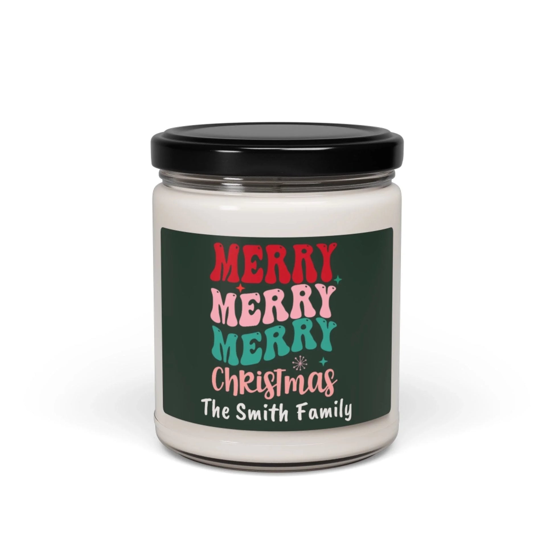 Very Merry Scented Candle Mock Up Personalized Seamless