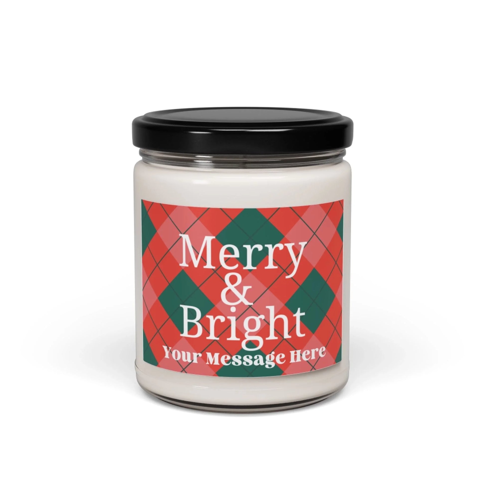 Merry & Bright Scented Candles Seamless Personalized