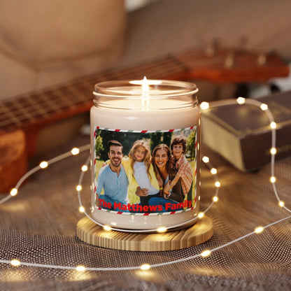 Holiday Photo Stripes Scented Candle Lifestyle Twinkle