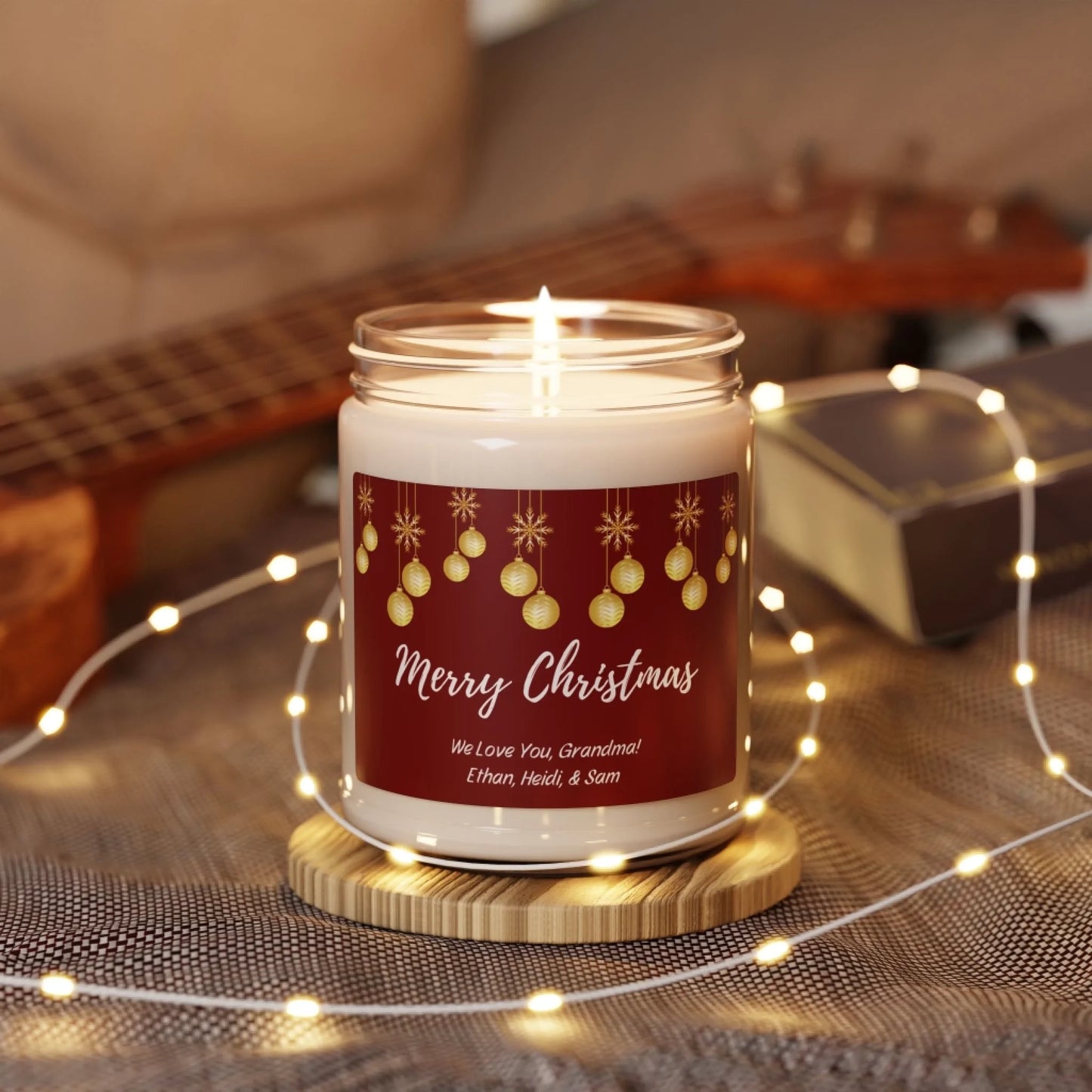 Ornament Message Scented Candle - Red Lifestyle Twinkle