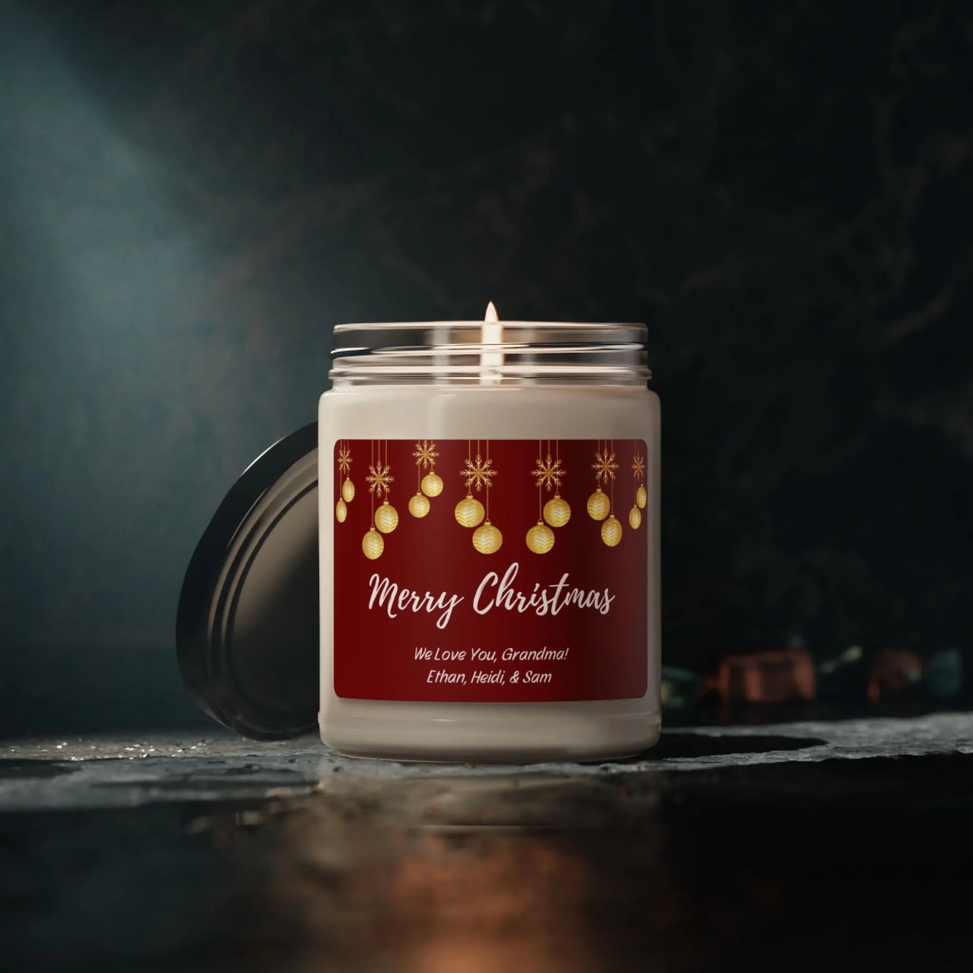 Ornament Message Scented Candle - Red Lifestyle Moody