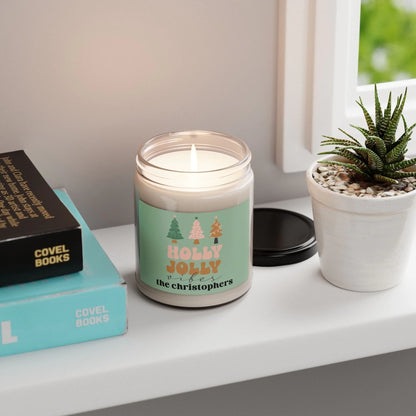 Holly Jolly Vibes Scented Soy Candle - Personalized Lifestyle Shelf