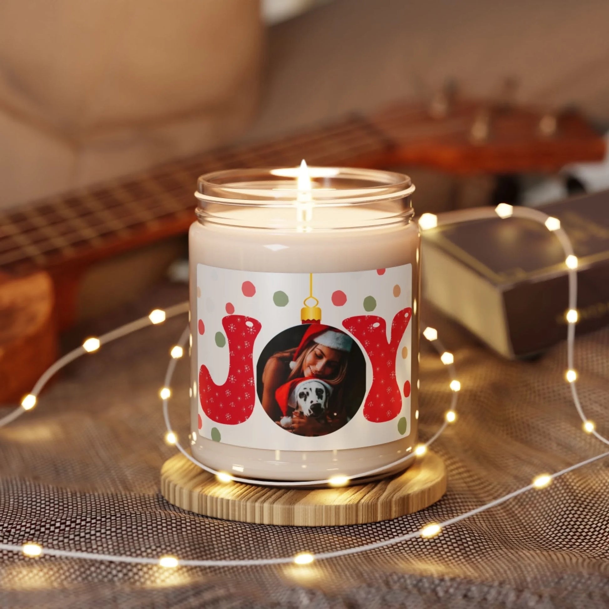 Joy Photo Message Scented Soy Candle - Lifestyle Twinkle