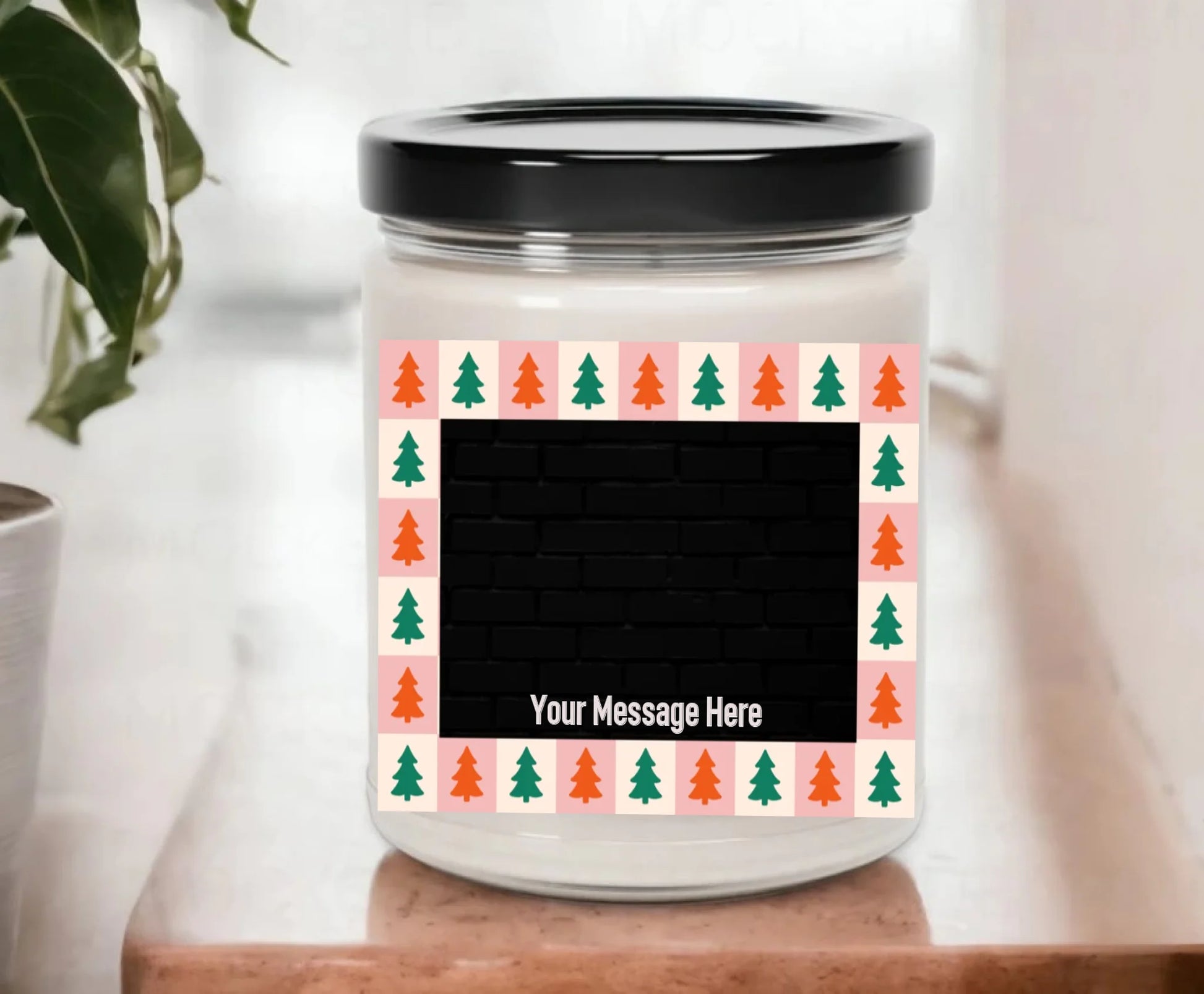 Blank MockUp Candle On Shelf