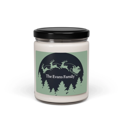 Soaring Santa Scented Soy Candle - Seamless