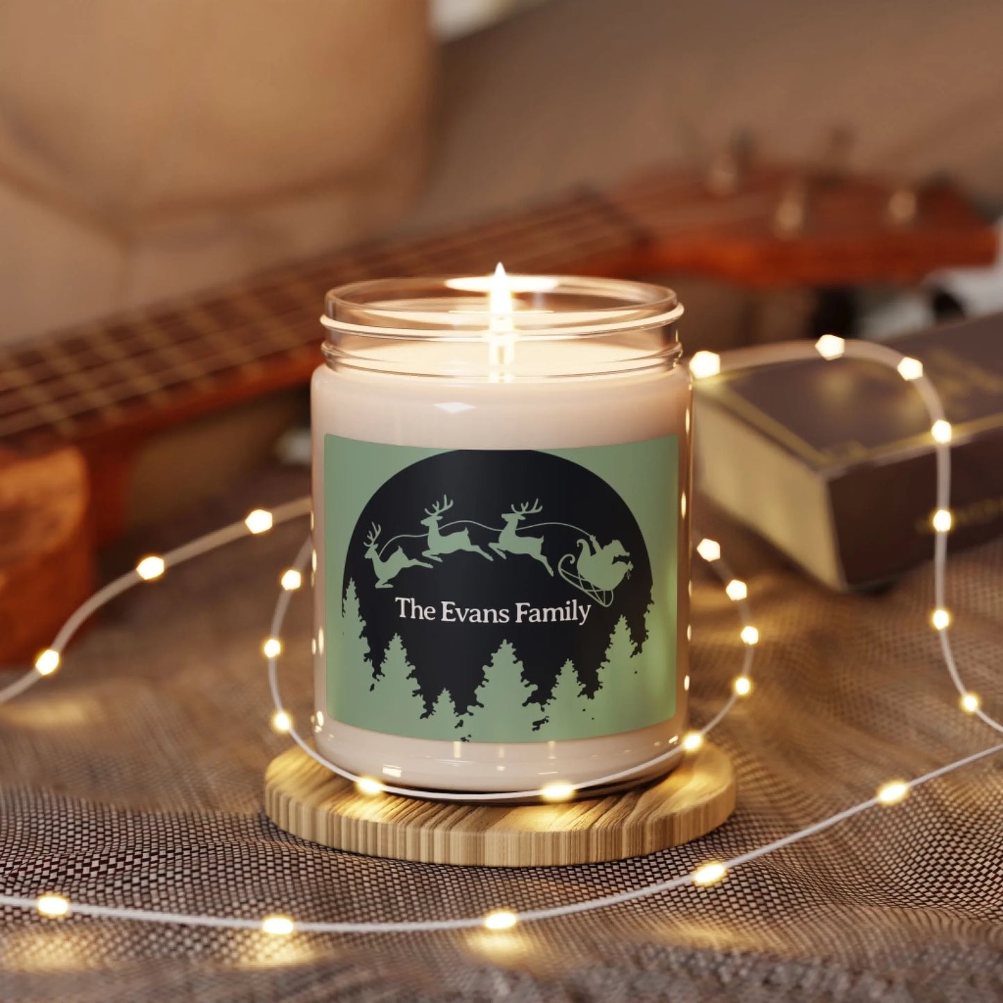 Soaring Santa Scented Soy Candle - Lifestyle Twinkle