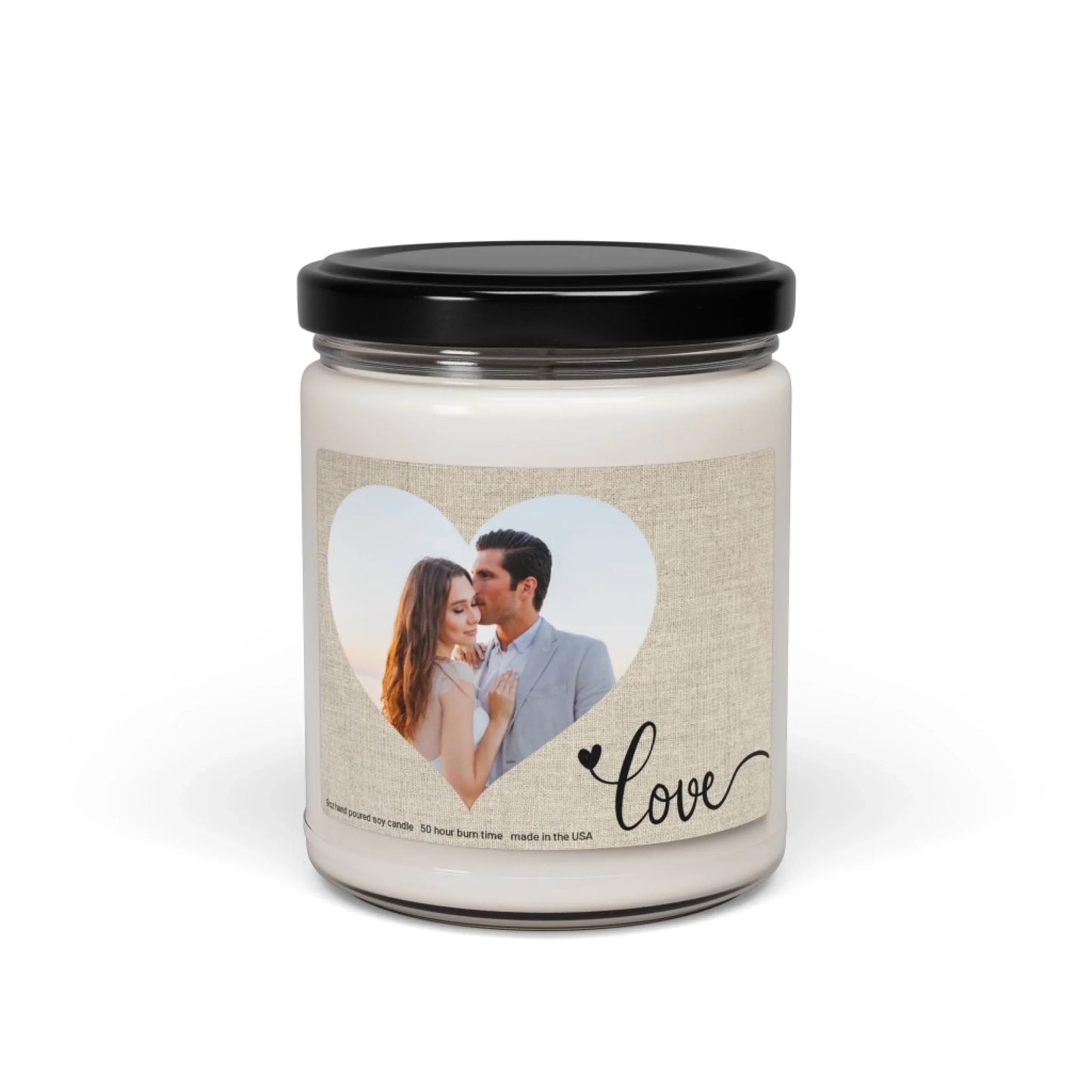Heart Full Of Love Photo Scented Soy Candle - Seamless