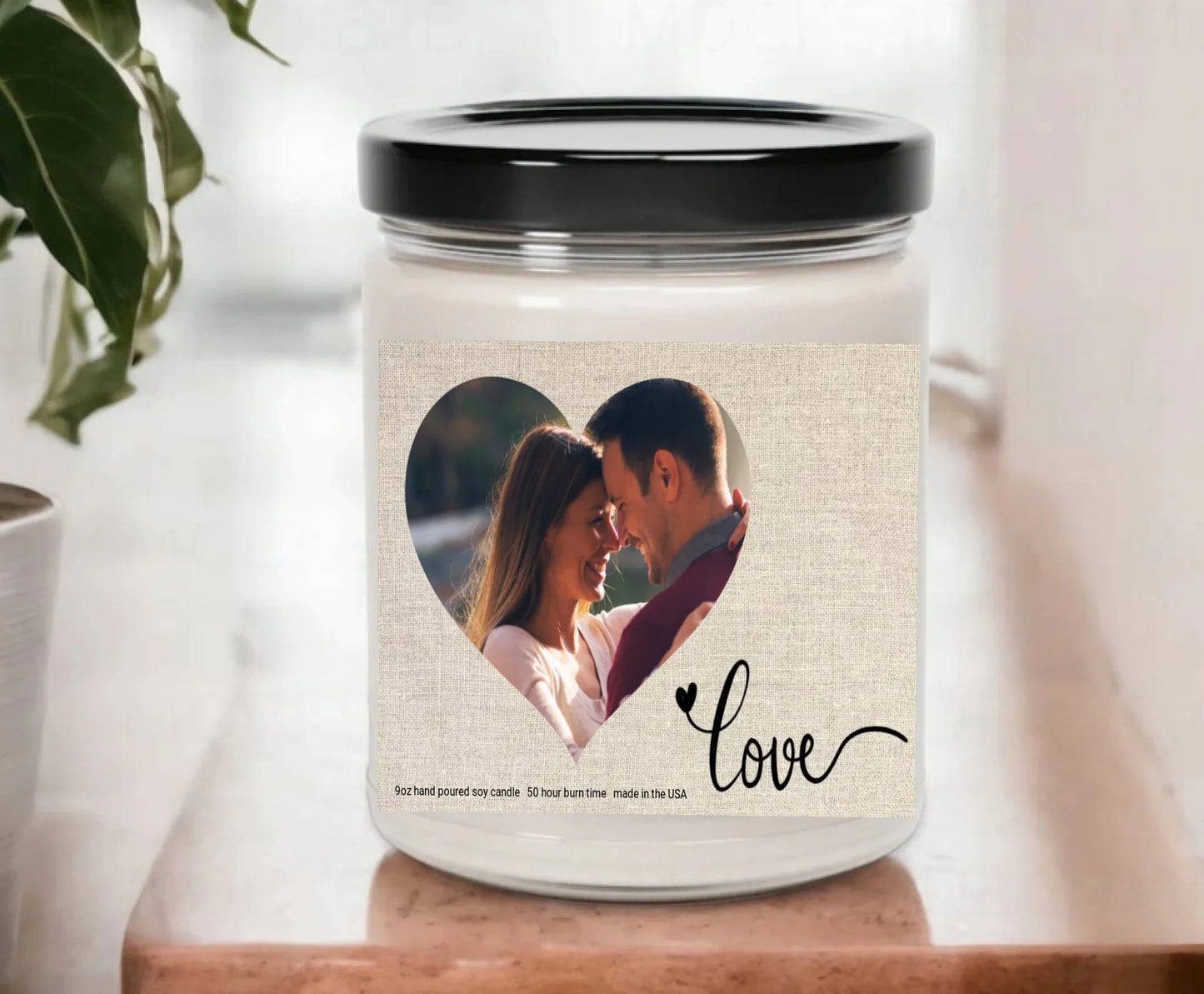 Blank MockUp Candle On Shelf