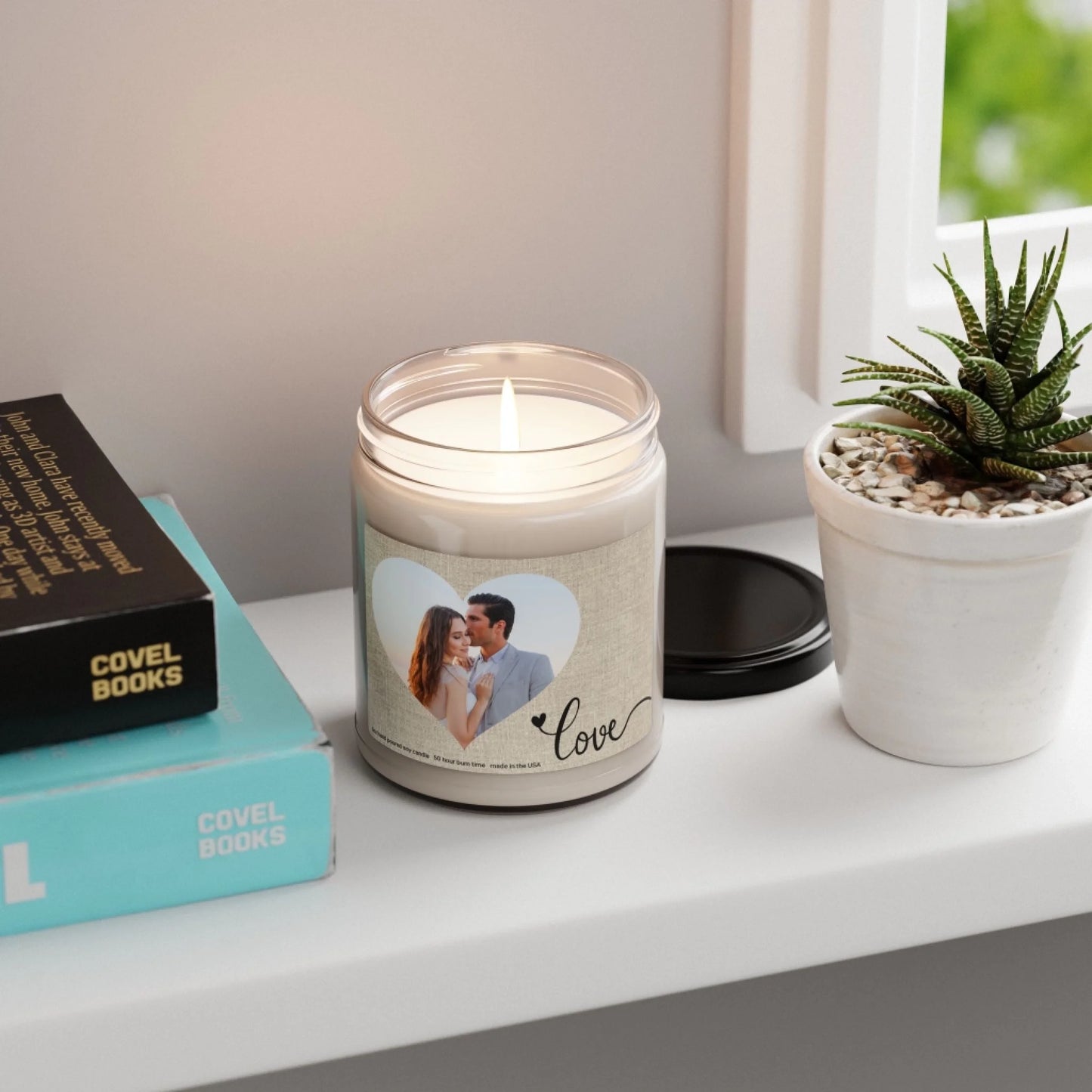 Heart Full Of Love Photo Scented Soy Candle - Lifestyle Shelf