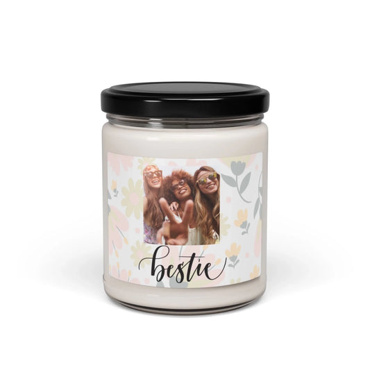 Bestie Photo Scented Soy Candle - Seamless Floral