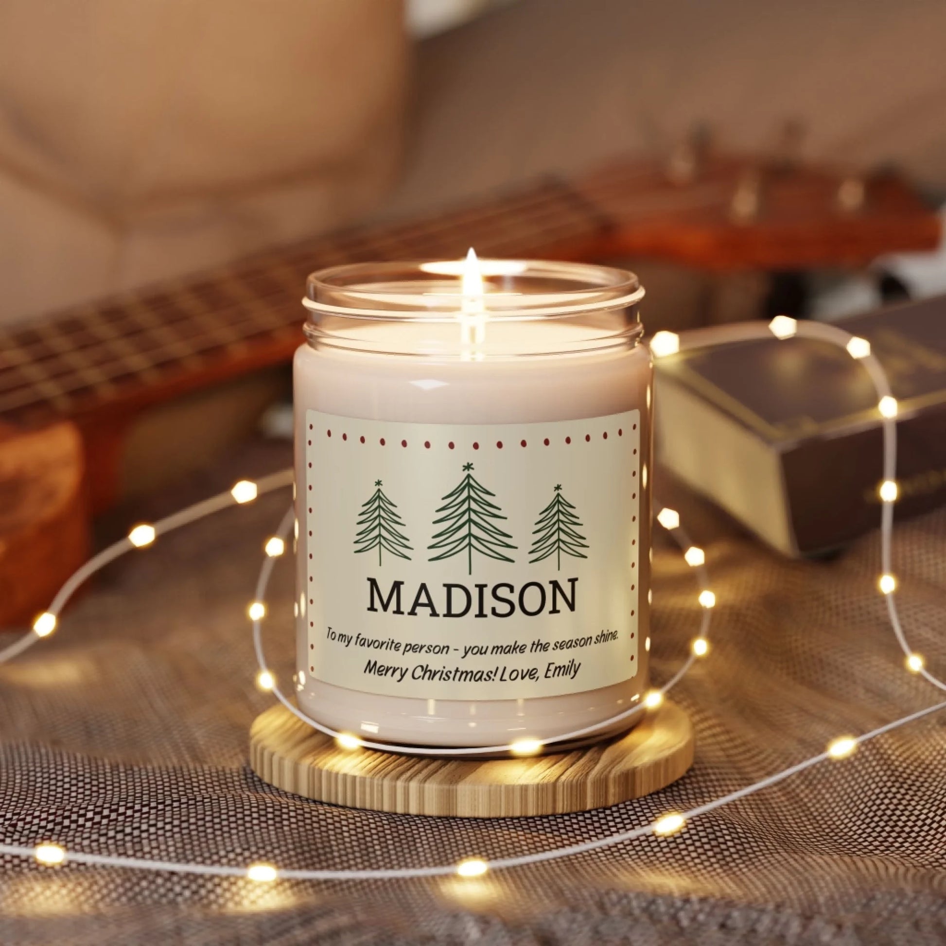 Holiday Message Scented Soy Candle - Lifestyle Twinkle