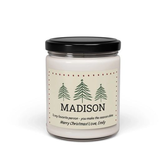 Holiday Message Scented Soy Candle - Seamless