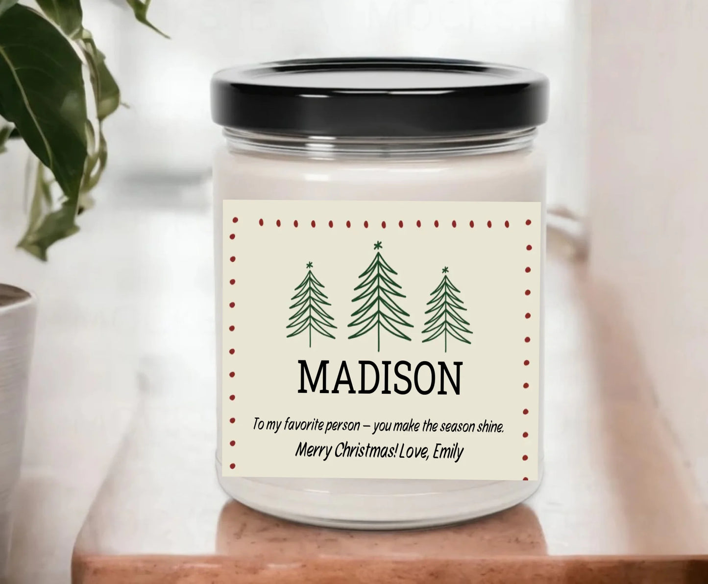 Blank MockUp Candle On Shelf