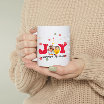 Personalized Joy Photo Message Mug