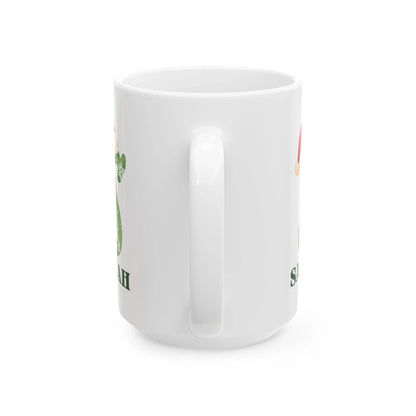 Christmas Monogram Name Mug 15oz - seamless handle