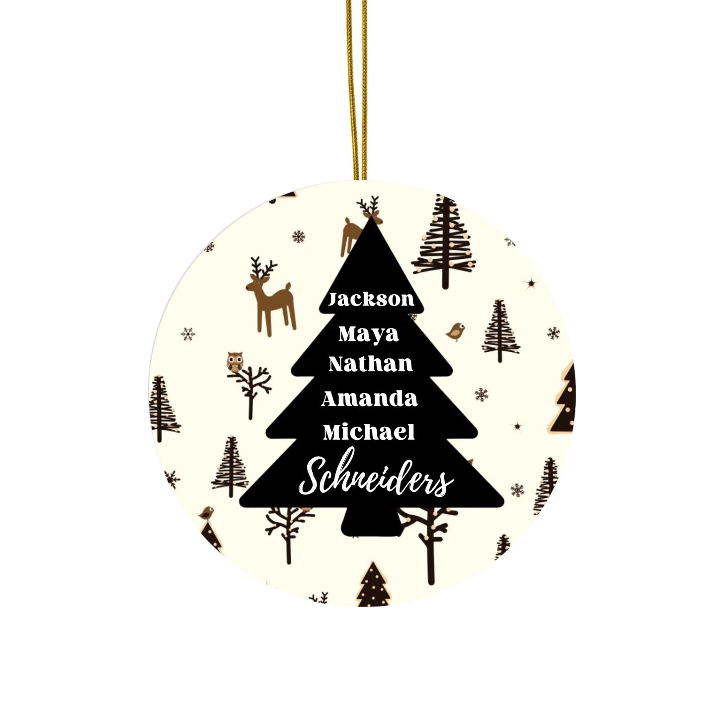 Printify Ceramic Ornaments - Round, Heart, Star, Snowflake