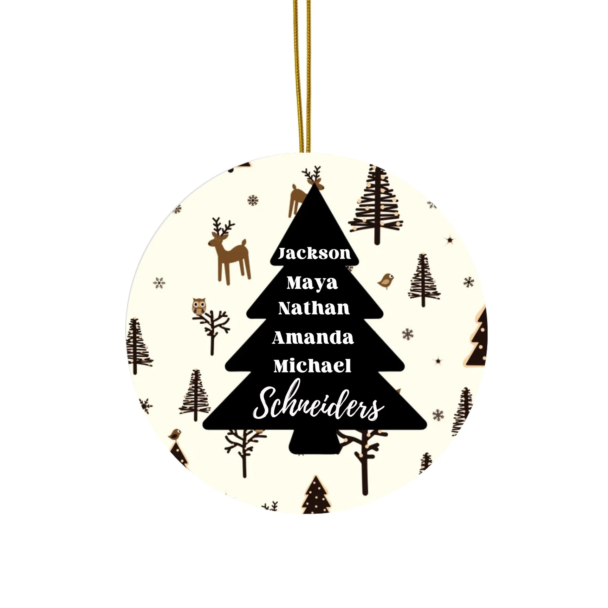 Printify Ceramic Ornaments - Round, Heart, Star, Snowflake