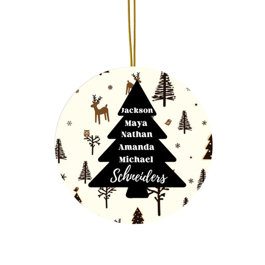 Printify Ceramic Ornaments - Round, Heart, Star, Snowflake