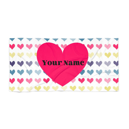 Bursting Heart Name - 60x30 Textured Seamless
