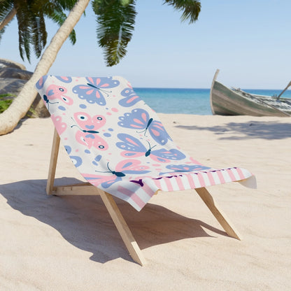 Pastel Butterfly Name Towel 60x30 Textured LIfestyle
