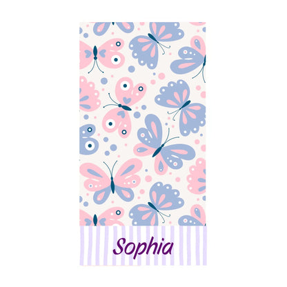 Pastel Butterfly Name Towel