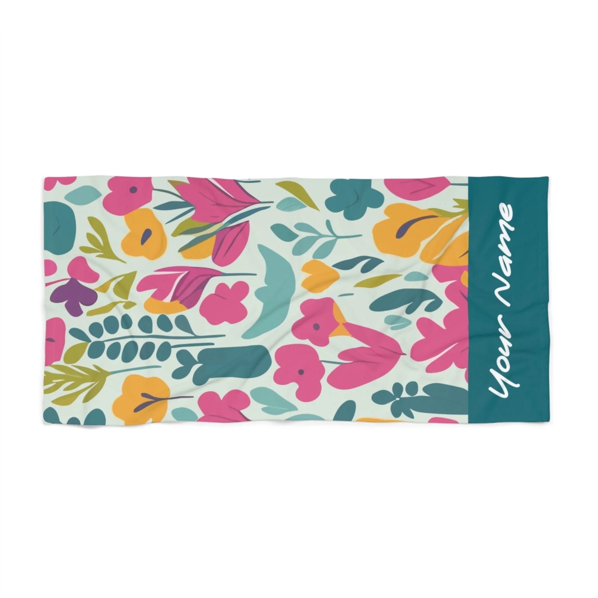 Whimsy Garden Name 60x30 Towel - PRINTIFY Textured Seamless