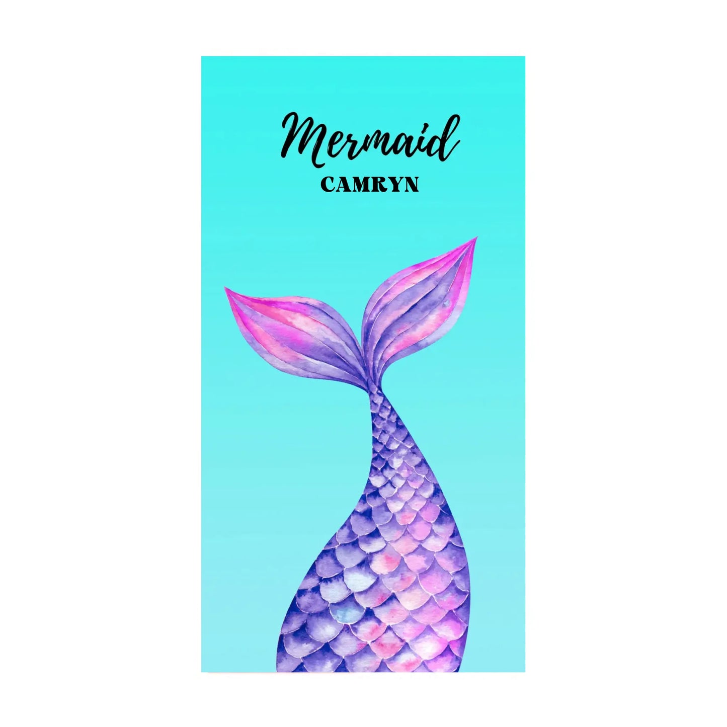 Mermaid Tail Name Towel