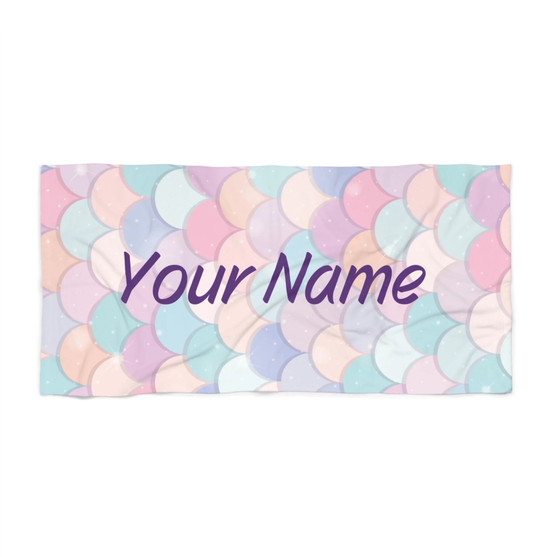 Mermaid Shimmer Name Pink 60x30 PRINTIFY Seamless Texture