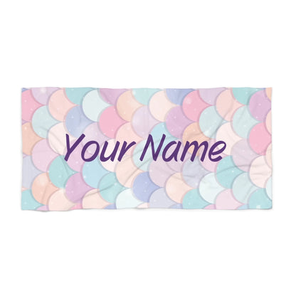 Mermaid Shimmer Name Pink 60x30 PRINTIFY Seamless Texture