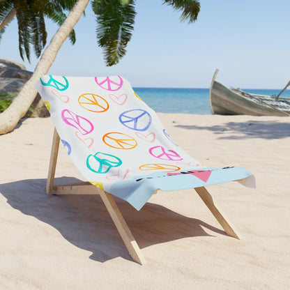 Peace and Love Name Towel 60x30 Premium Texture Lifestyle