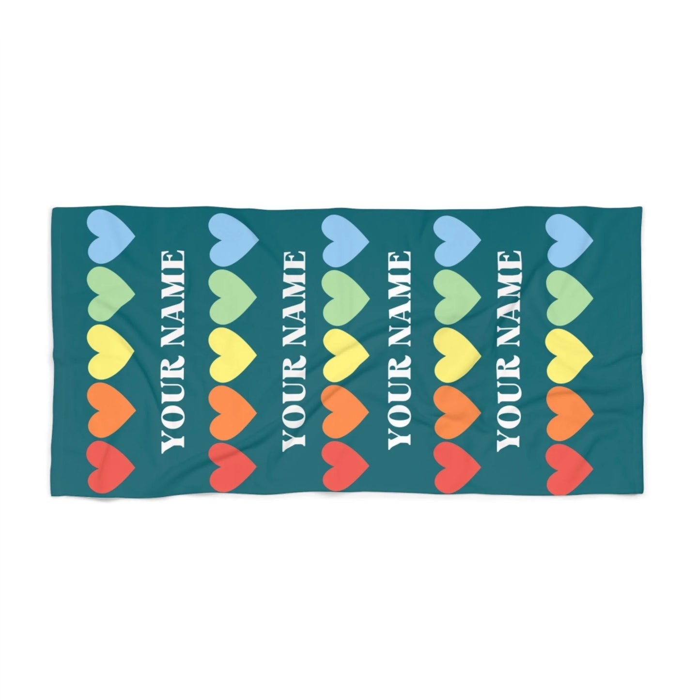 Heart to Heart Name Towel 60x30 Premium Texture