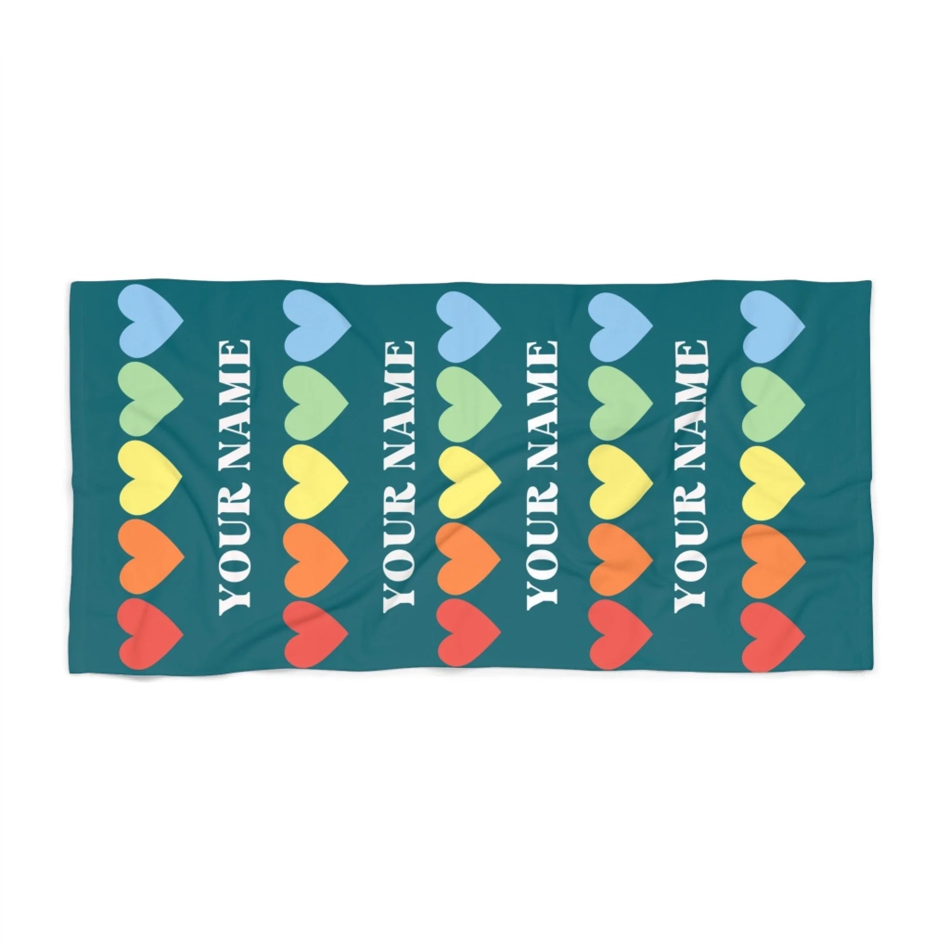 Heart to Heart Name Towel 60x30 Premium Texture